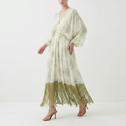 PINKO ピンコ レディース ワンピース ベージュ系 レーヨン フリンジ 1N133H-8516
