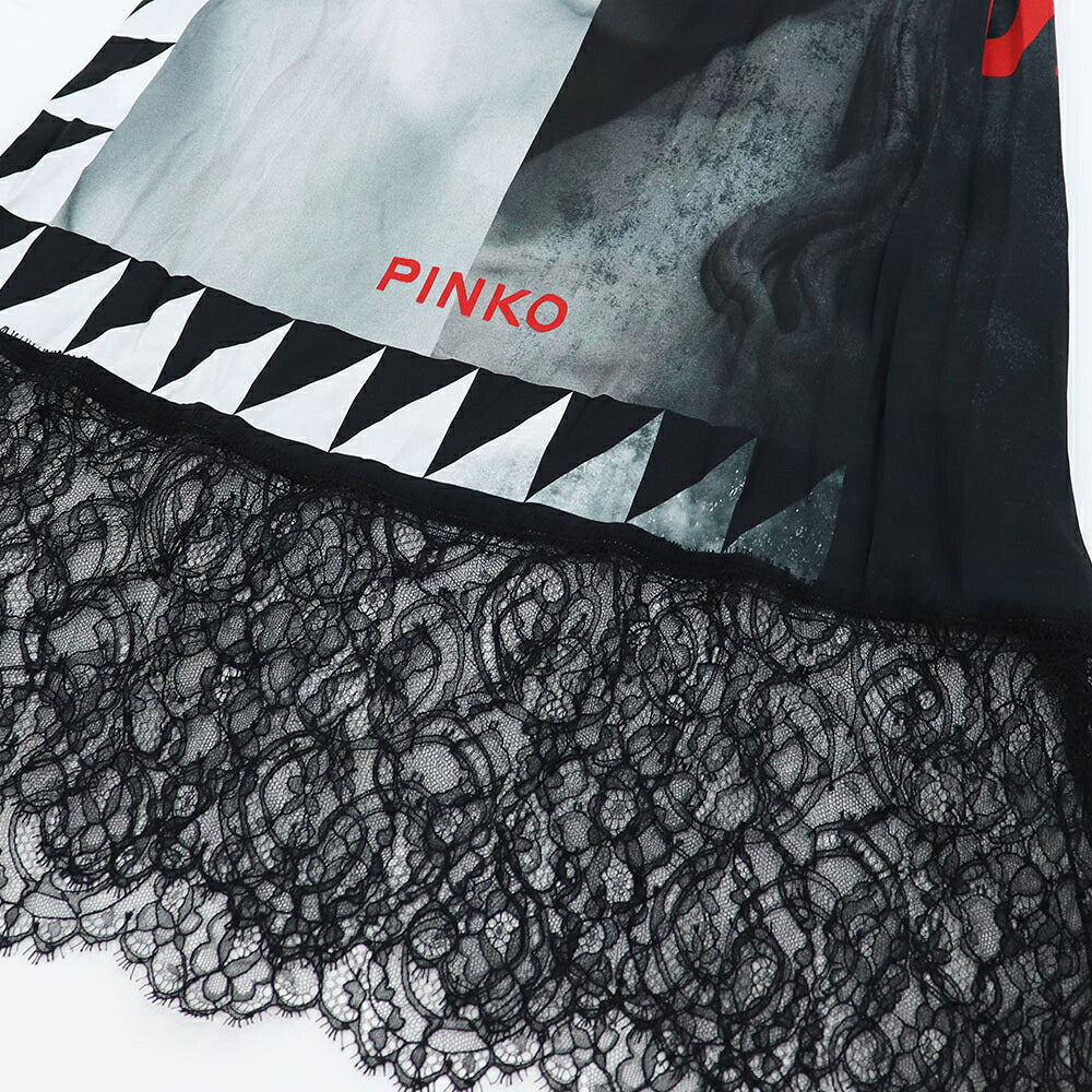 PINKO ピンコ レディース ワンピース ブラック系 レーヨン キャミワンピ 1Q1028-8117