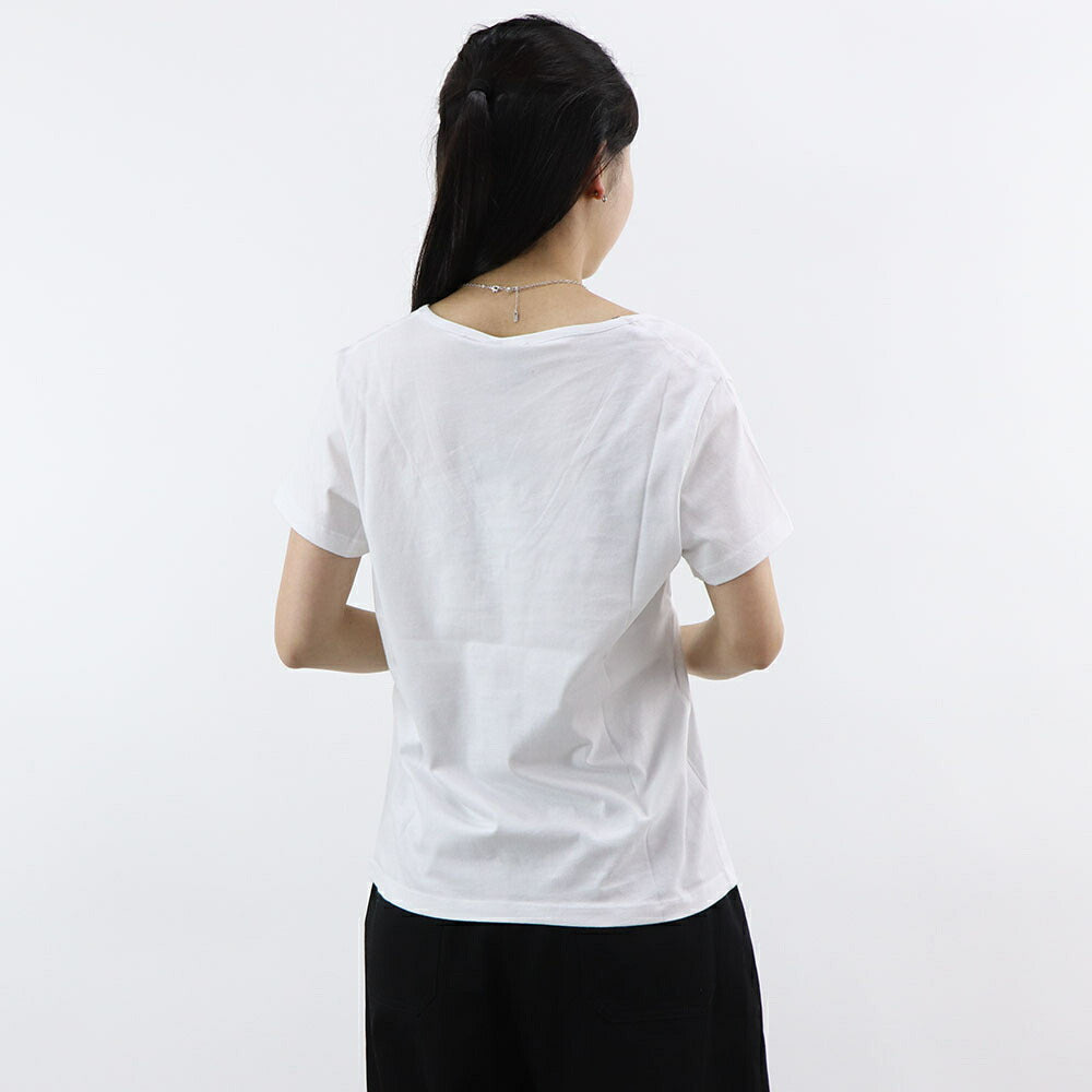 PINKO カットソー ホワイト ブラック Vネック 半袖 100372-A0U3