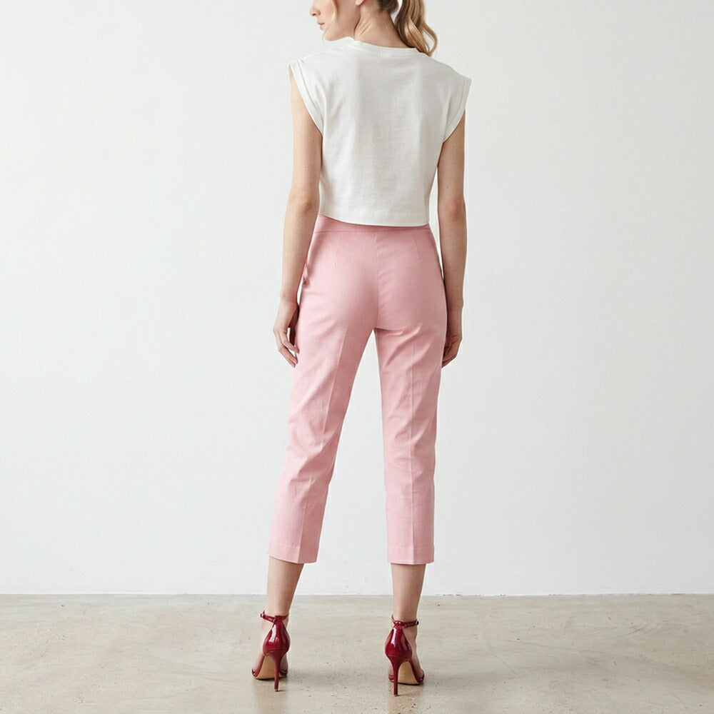 PINKO ピンコ レディース トップス Tシャツ・カットソー ホワイト コットン クロップド丈 半袖 101123-A0U1