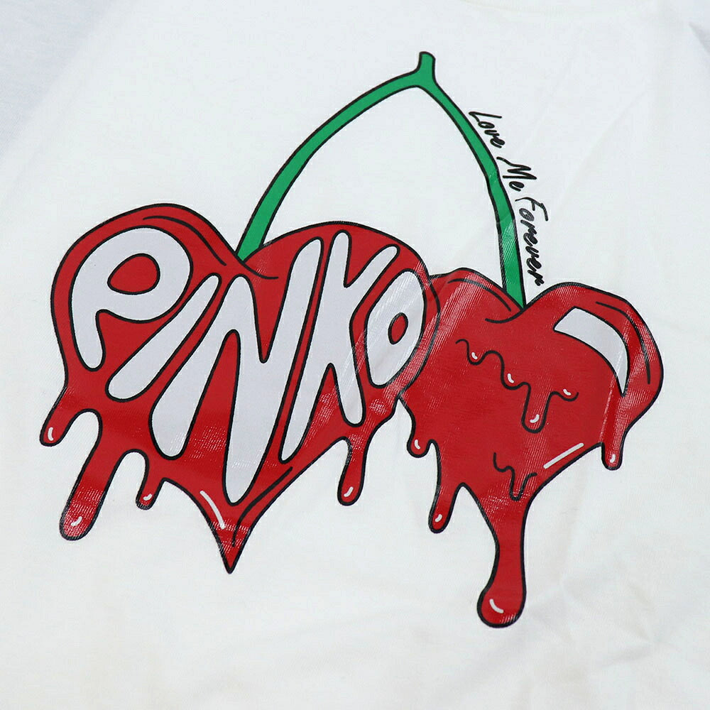 PINKO ピンコ レディース トップス Tシャツ・カットソー ホワイト コットン クロップド丈 半袖 101123-A0U1