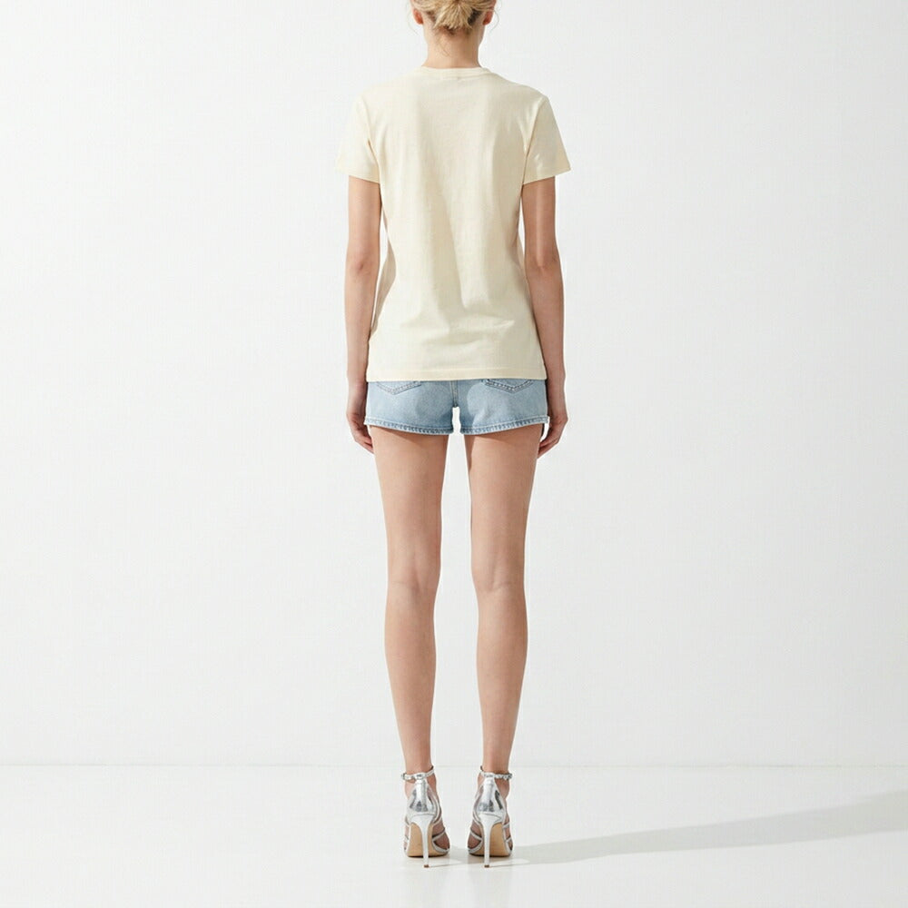 PINKO ピンコ レディース トップス Tシャツ・カットソー ホワイト ロゴ フロントプリント 半袖 1G1728-Y7VA