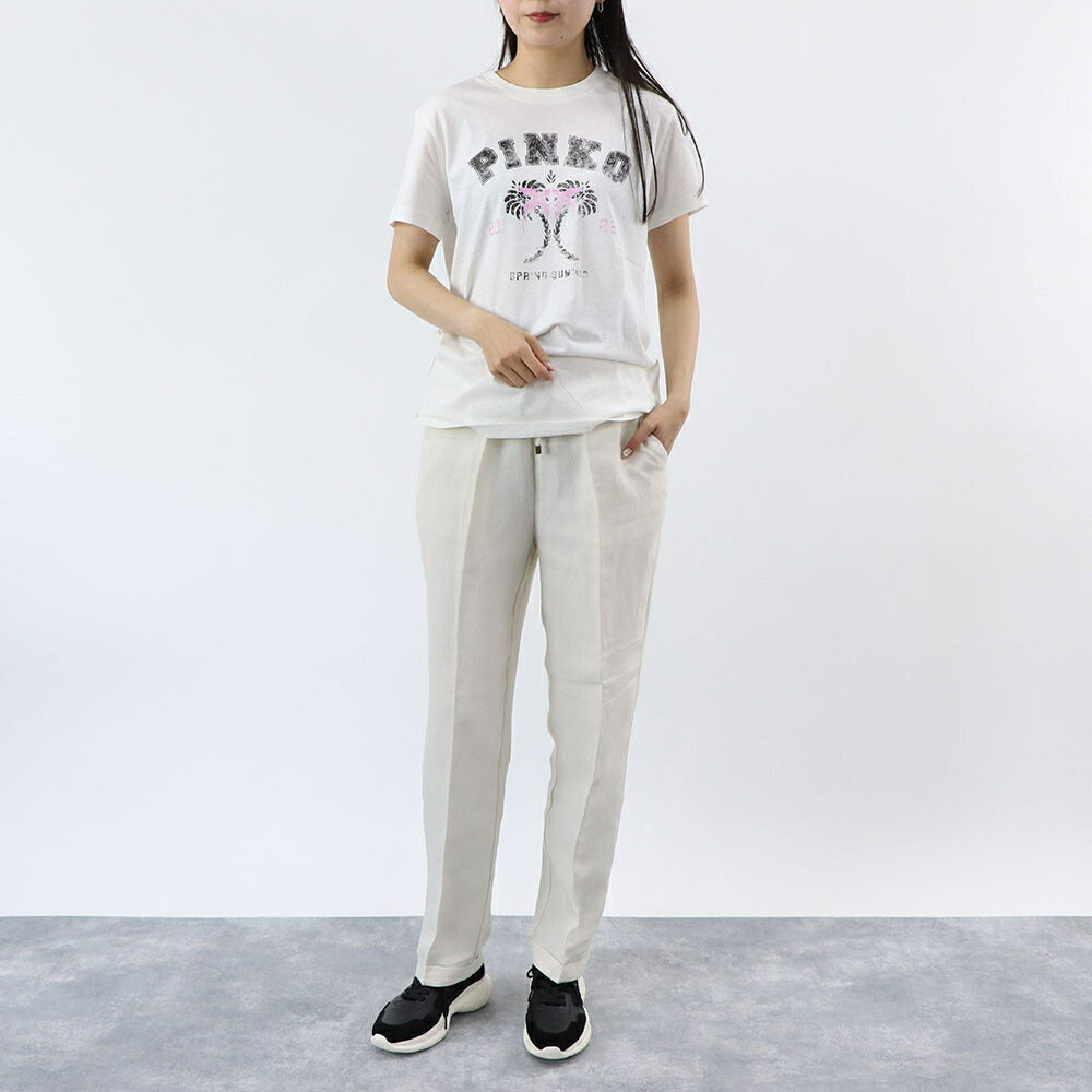 PINKO Tシャツ カットソー ホワイト 1G178N-Y6K7