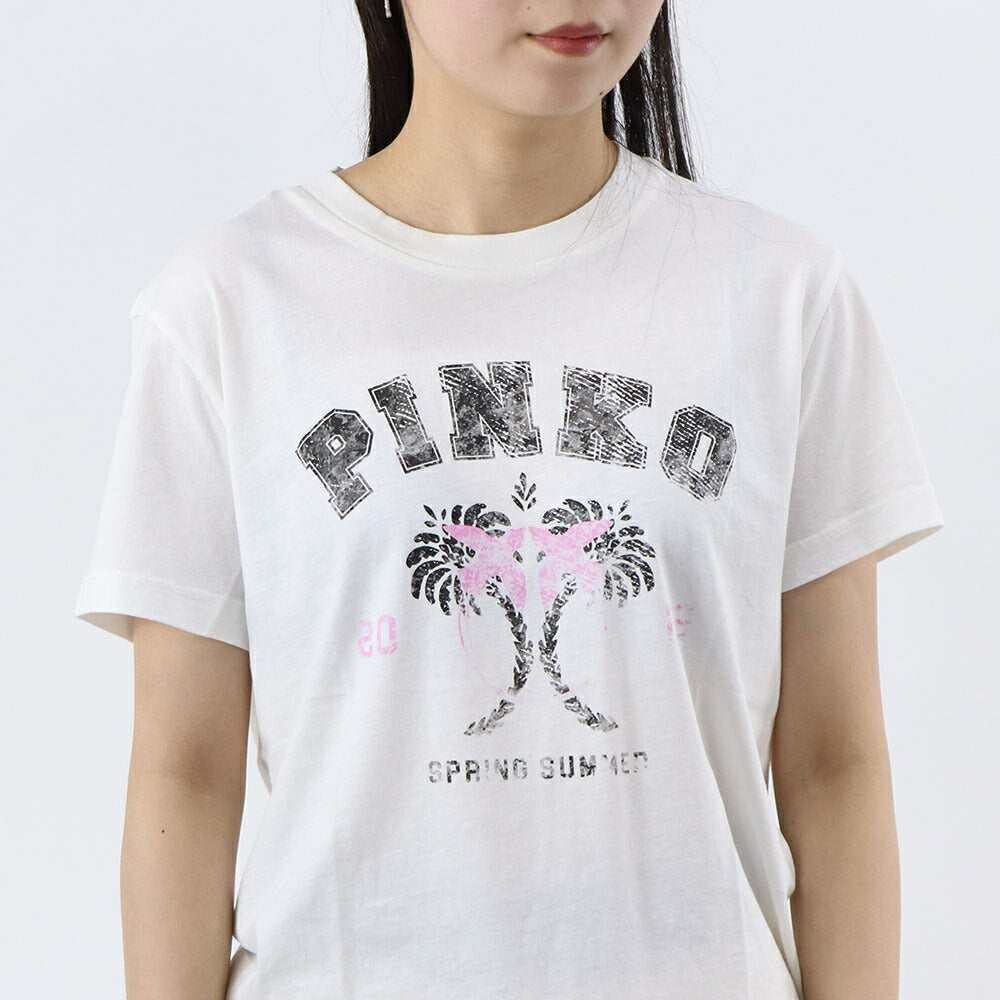 PINKO Tシャツ カットソー ホワイト 1G178N-Y6K7