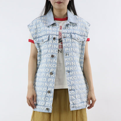 PINKO Tシャツ オフホワイト ロゴ プリント 半袖 1G17R5-Y85U