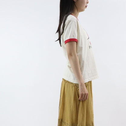 PINKO Tシャツ オフホワイト ロゴ プリント 半袖 1G17R5-Y85U