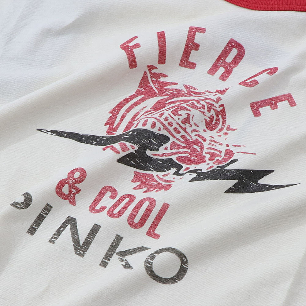 PINKO Tシャツ オフホワイト ロゴ プリント 半袖 1G17R5-Y85U