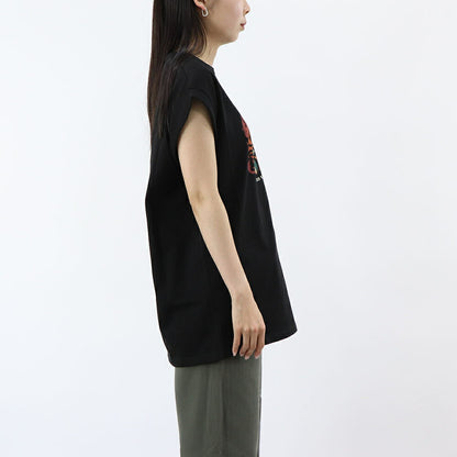 PINKO Tシャツ ブラック オーバーサイズ 猫 プリント 半袖 1G185E-Y5SN