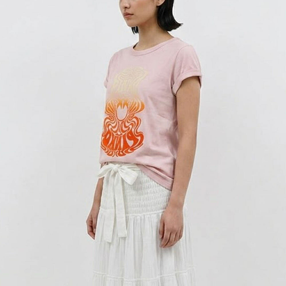 PINKO Tシャツ ピンク ロゴ プリント 半袖 1G1870-Y6K7
