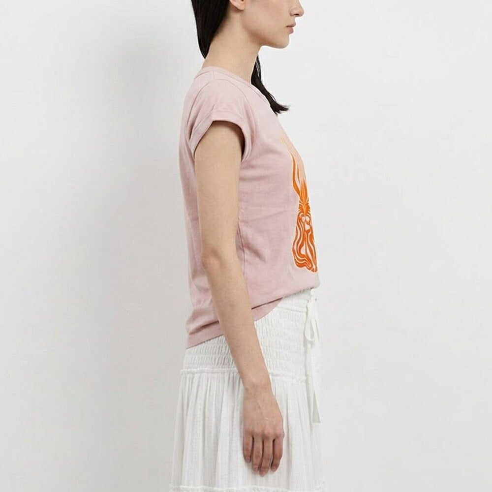 PINKO Tシャツ ピンク ロゴ プリント 半袖 1G1870-Y6K7