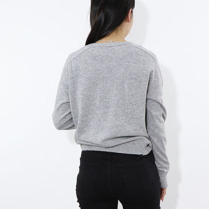 PINKO ニット グレー ロゴ ウール カシミヤ 1G16WZ-Y7GZ