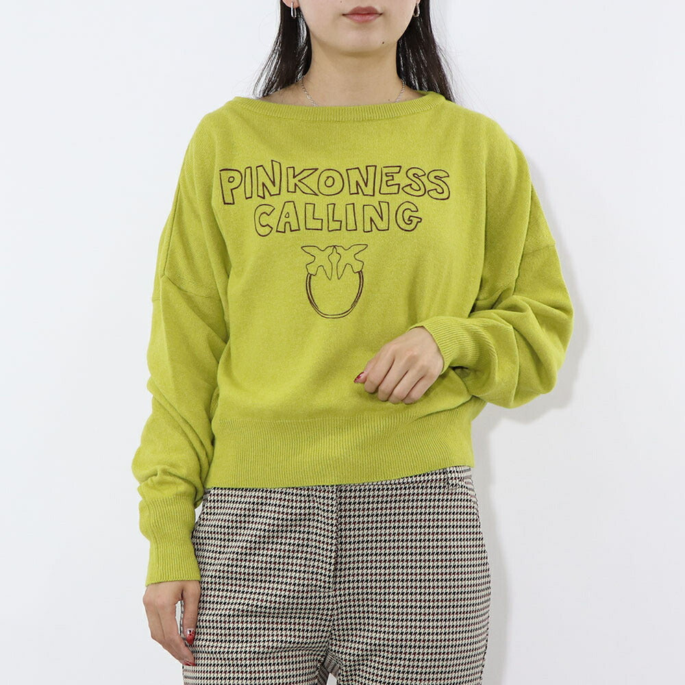 PINKO ニット  イエロー オーバーサイズ ウール カシミヤ 1G16X1-Y7GZ