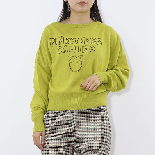 PINKO ニット  イエロー オーバーサイズ ウール カシミヤ 1G16X1-Y7GZ