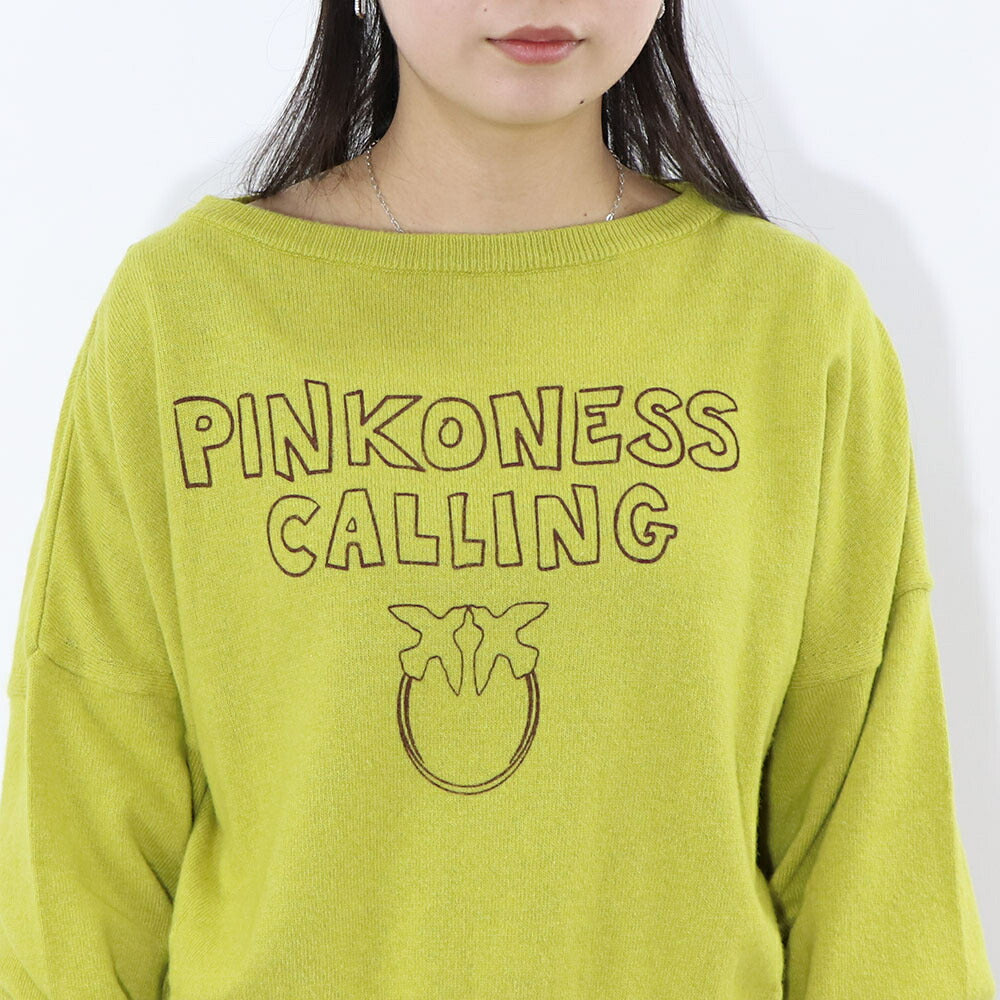 PINKO ニット  イエロー オーバーサイズ ウール カシミヤ 1G16X1-Y7GZ