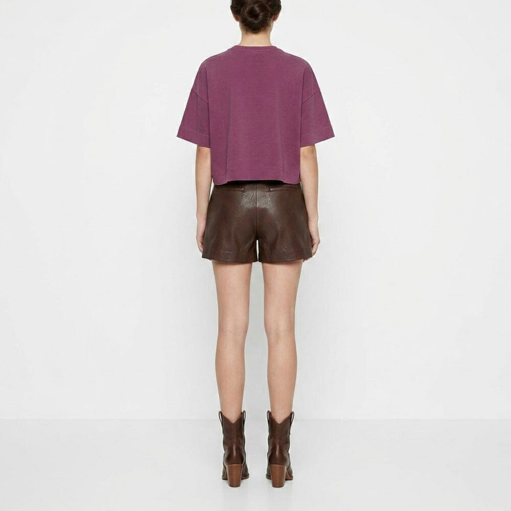 PINKO ピンコ レディース トップス Tシャツ・カットソー パープル ロゴ クロップド丈 半袖 1G18BL-Y7WQ