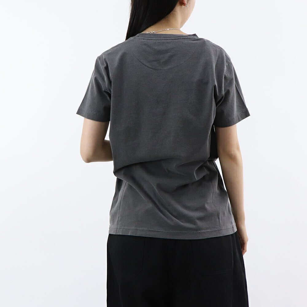 PINKO Tシャツ グレー ホワイト ロゴ プリント 半袖 1G18BM-Y7WQ