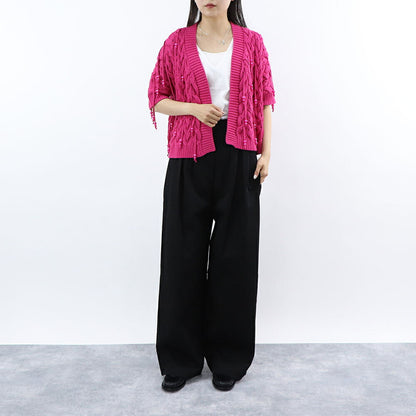 PINKO カーディガン・ボレロ ピンク フリンジ ボレロ 100425-A0LJ
