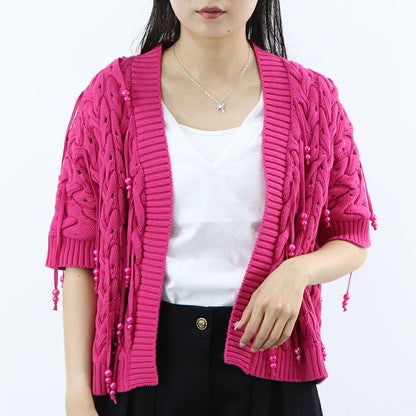 PINKO カーディガン・ボレロ ピンク フリンジ ボレロ 100425-A0LJ
