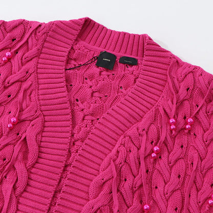 PINKO カーディガン・ボレロ ピンク フリンジ ボレロ 100425-A0LJ