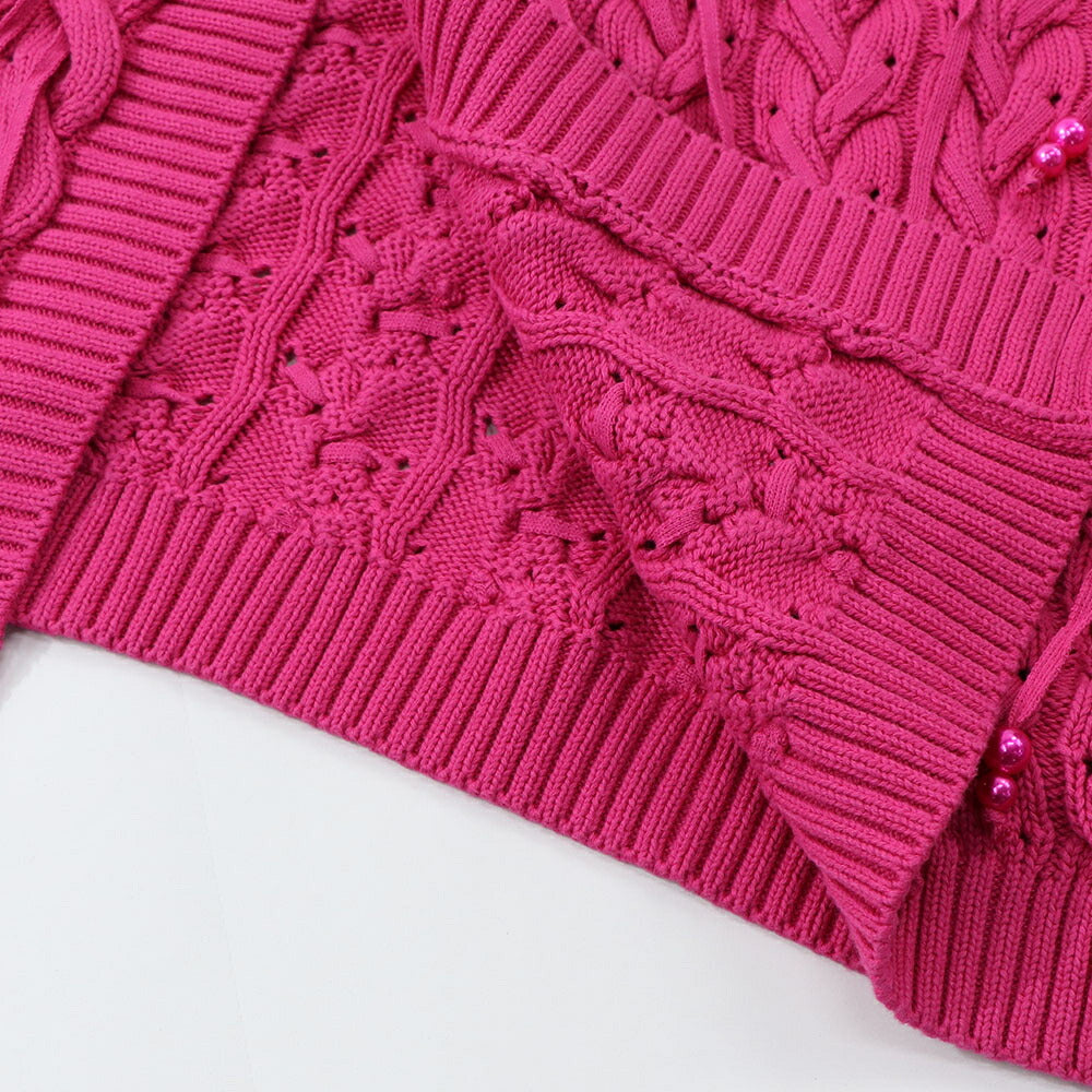 PINKO カーディガン・ボレロ ピンク フリンジ ボレロ 100425-A0LJ