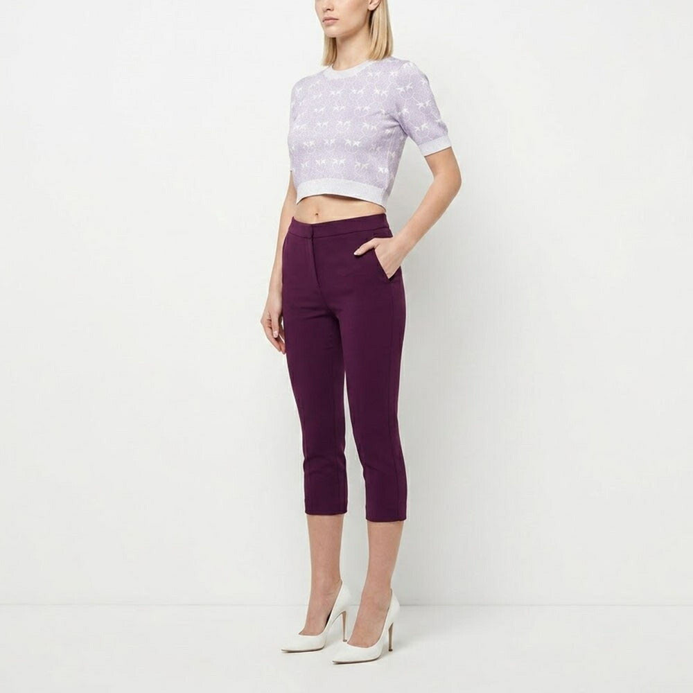 PINKO ピンコ レディース トップス ニット パープル 半袖ニット ロゴ キラキラ 100215-A0IT