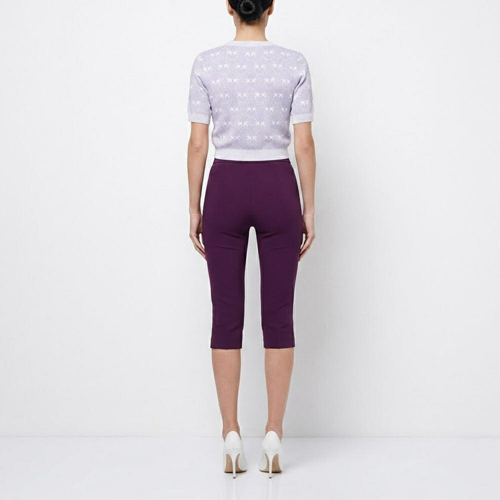 PINKO ピンコ レディース トップス ニット パープル 半袖ニット ロゴ キラキラ 100215-A0IT