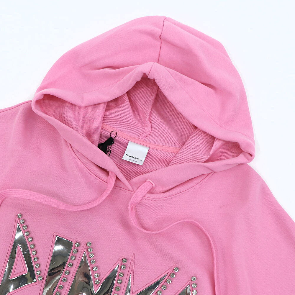 PINKO ピンコ レディース トップス スウェット・パーカー ピンク コットン フーディ プルオーバー 100464-A0LQ