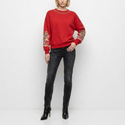 PINKO ピンコ レディース トップス スウェット・トレーナー レッド スタッズ プリント オーバーサイズ 1G15BK-Y54B