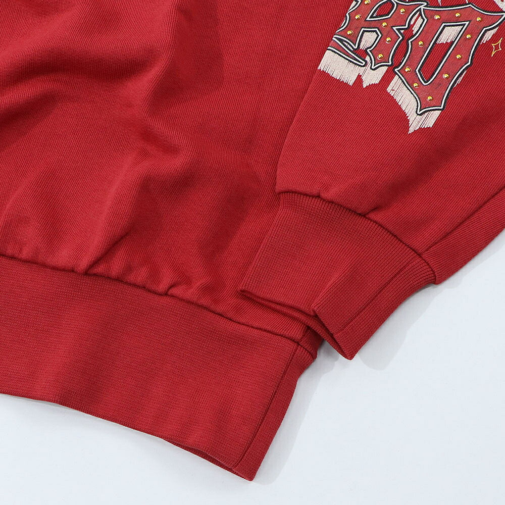 PINKO ピンコ レディース トップス スウェット・トレーナー レッド スタッズ プリント オーバーサイズ 1G15BK-Y54B