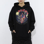 PINKO ブラック グラフィックプリント スウェットパーカー 1G15BQ-Y54B
