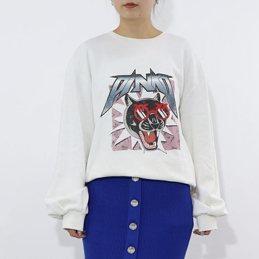 PINKO スウェット ホワイト グラフィックプリント 1G16UJ-Y54B