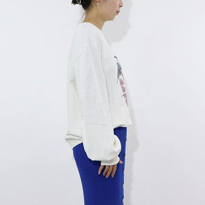PINKO スウェット ホワイト グラフィックプリント 1G16UJ-Y54B