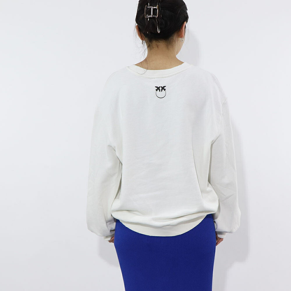 PINKO スウェット ホワイト グラフィックプリント 1G16UJ-Y54B