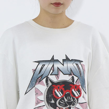 PINKO スウェット ホワイト グラフィックプリント 1G16UJ-Y54B