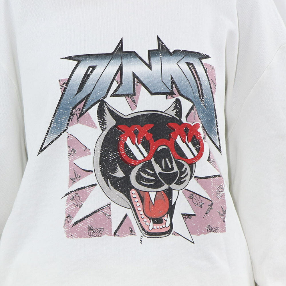 PINKO スウェット ホワイト グラフィックプリント 1G16UJ-Y54B