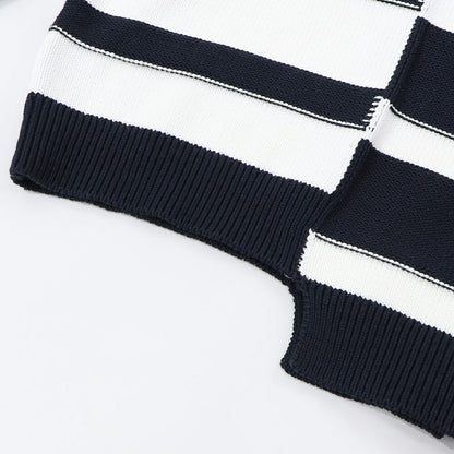 PINKO ニット ホワイト×ダークブルー ニット ボーダー 1G16YZ-Y7UQ