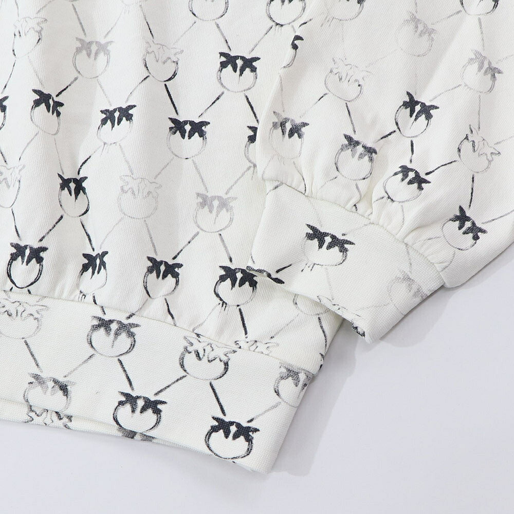 PINKO パーカー ホワイト ラインストーン プルオーバー 1G1726-Y7YT