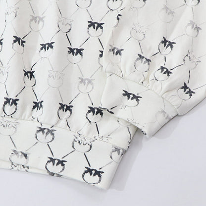 PINKO パーカー ホワイト ラインストーン プルオーバー 1G1726-Y7YT