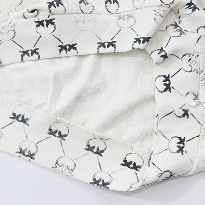 PINKO パーカー ホワイト ラインストーン プルオーバー 1G1726-Y7YT