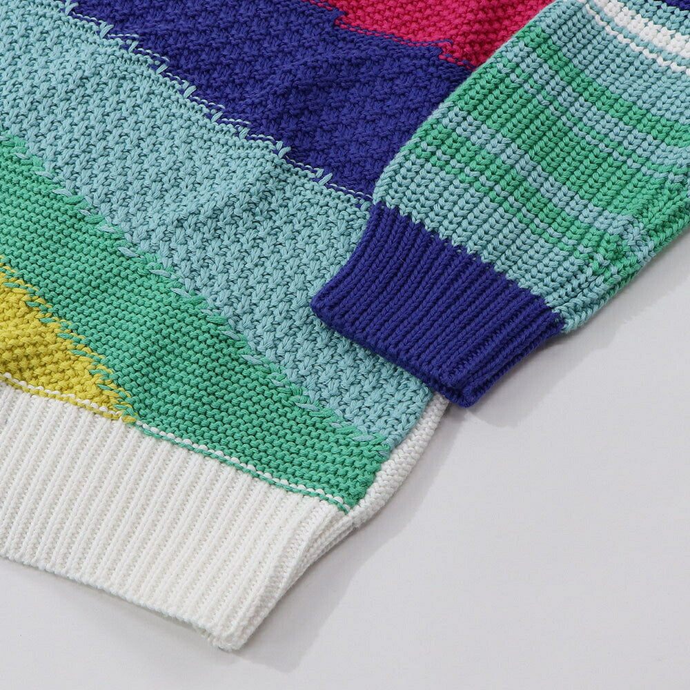 PINKO ピンコ レディース トップス ニット マルチカラー ボーダー ロゴ 刺繍 1G1747-Y7ZD