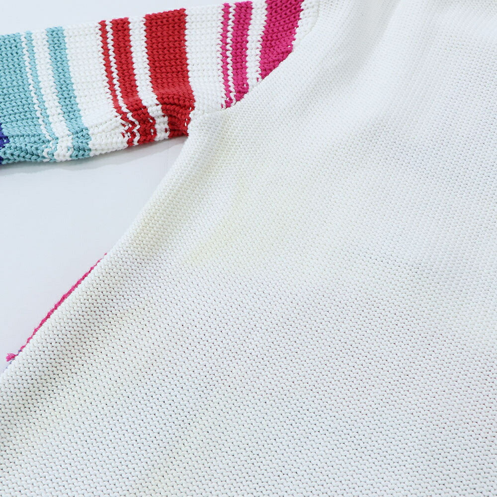PINKO ピンコ レディース トップス ニット マルチカラー ボーダー ロゴ 刺繍 1G1747-Y7ZD