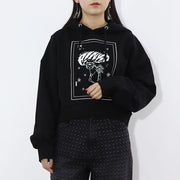 PINKO パーカー ブラック 刺繍 猫 フーデイ プルオーバー 1G185G-8314