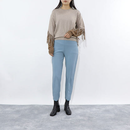 PINKO ニット グレー ブラウン ニット フリンジ付き 1B14VD-Y694