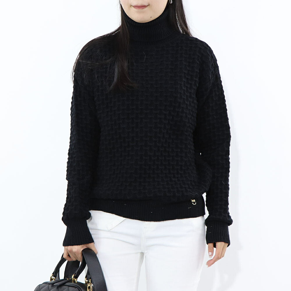 PINKO ブラック タートルネック 1B14X2-Y6QP