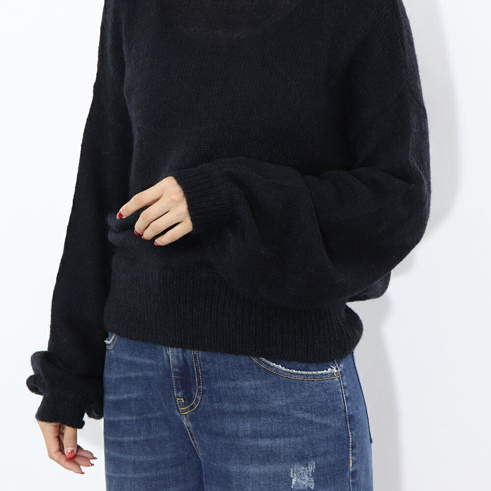 PINKO ニット  ブラック バックリボン ウール 1G156T-Y6E2