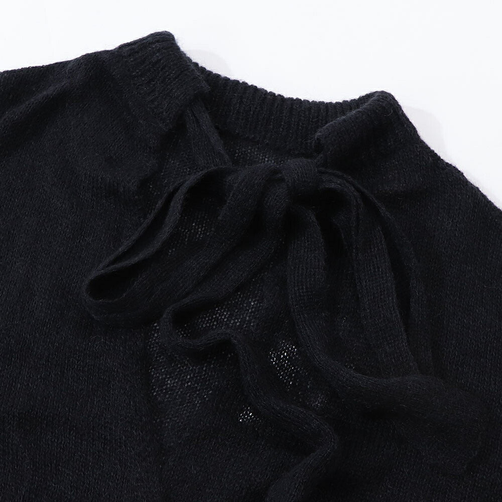 PINKO ニット  ブラック バックリボン ウール 1G156T-Y6E2