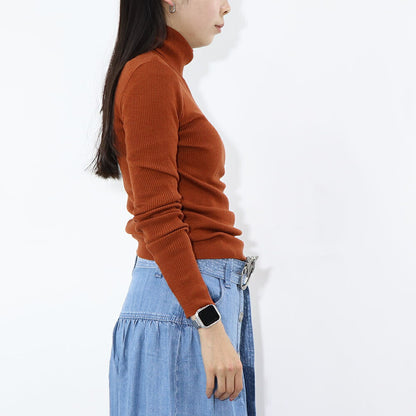 PINKO ニット  ブラウン タートル リブニット 1G15J2-Y6RL