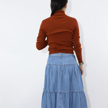 PINKO ニット  ブラウン タートル リブニット 1G15J2-Y6RL