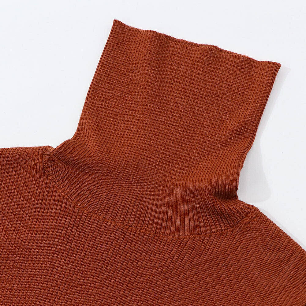 PINKO ニット  ブラウン タートル リブニット 1G15J2-Y6RL