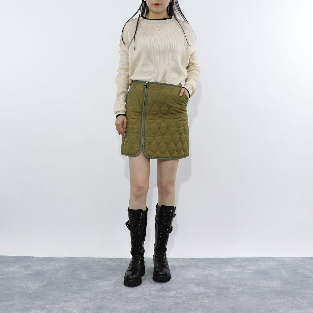 PINKO ニット  ベージュ リブニット ダメージデザイン 1G15X7-Y6XP